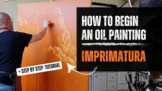 The BEST METHOD for starting an oil painting Oil Painting TUTORIAL for Beginners w Demo [upl. by Elicul]