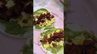 Breakfast tacos ✨easybreakfastrecipe breakfasttacos simplebreakfast [upl. by Annawot941]