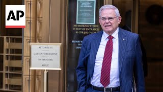 Sen Bob Menendez and his codefendants arrive at court [upl. by Assenaj]