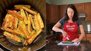 Air Fryer Zucchini Fries  Keto No Breading [upl. by Odo]