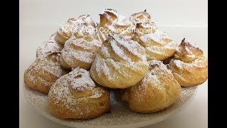 Cream Puffs Recipe Demonstration  Cream Puffs with Custard Filling Recipe  Profiteroles  Eclairs [upl. by Otrebide]