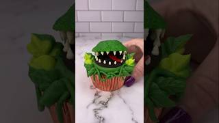 Audrey II 💚🩸🪴 cupcake cakeart littleshopofhorrors cakedbyrach dessert baking shorts [upl. by Irina]