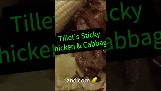 Tilletts Famous Sticky Chicken amp Cabbage with corn 🌽 delishcuisine deliciousfood delicous [upl. by Fisoi961]