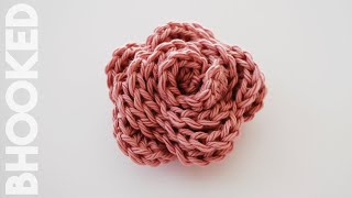 How to Crochet a Rose Beginner Friendly Tutorial Free Crochet Pattern [upl. by Tuorah]