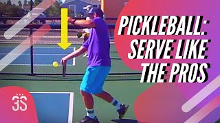 Pickleball Pro Serving Technique [upl. by Arehc]