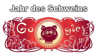 Mond Neujahr Frühlingsfest 2019  MondNeujahr 2019 Google Doodle [upl. by Atalanta]