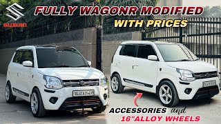 SUZUKI WAGONR FULLY MODIFIED WITH AMAZING ACCESSORIES AT CHEAP PRICE🔥Base To Top Modification💯 [upl. by Akerdna66]