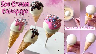 How To Make Ice Cream Cake Pops Easy Tutorial [upl. by Naahs]