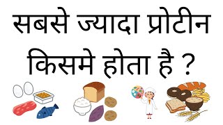 Sabse Jyada Protein Kisme Hota Hai [upl. by Bainbridge]