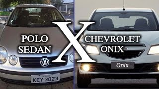 Vem de Carona Polo Sedan 2003 vs Chevrolet Onix 2014 [upl. by Darra]