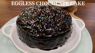 Eggless Chocolate Cake Recipe  Super moist and easy chocolate cake recipe [upl. by Kingston]