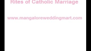 Rites of Catholic Marriage  Konkani [upl. by Ardekahs581]