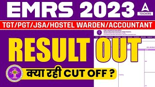 EMRS Result 2023 Out  EMRS Hostel Warden TGT PGT Accountant amp JSA Result 2023 [upl. by Courcy]