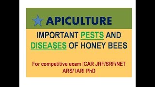 Important pests and diseases of honey bees [upl. by Zechariah610]