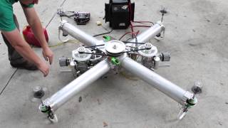 IncredibleHLQ  Heavy Lift Quadcopter  EngineTest [upl. by Madelina]