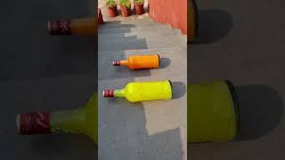 Yellow Vs Orange Breaking glass bottles Crushing soft things shorts asmr satisfying [upl. by Festus]