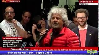 Beppe Grillo a Palermo  integrale VinciamoNoi Tour [upl. by Wit]