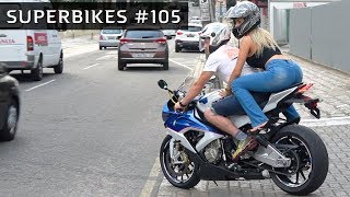 SUPERBIKES 105  S1000RR HORNET XJ6 SRAD E  MOTOS ESPORTIVAS [upl. by Ecidnak]