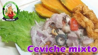 Ceviche de Pescado con Mariscos  Cocinando con Marilin [upl. by Mcdougall]