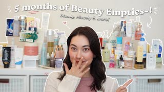 5 MONTHS WORTH Korean amp Japanese Beauty Empties [upl. by Lleinad]