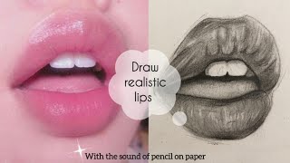 How to draw realistic lips really easily tutorial [upl. by Gemma]