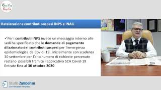 Rateizzazione contributi sospesi INPS e INAIL [upl. by Einad]