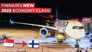 BRUTALLY HONEST  Finnairs NEW 2023 Economy Class on the A350900 from SINGAPORE to HELSINKI [upl. by Ailima]