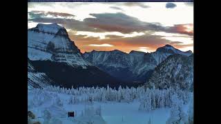 12917  Sunrise from Logan Pass webcam [upl. by Anaitsirc]