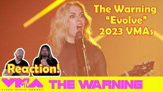 Musicians react to hearing The Warning Performs quotEVOLVEquot  2023 VMAs [upl. by Vina]