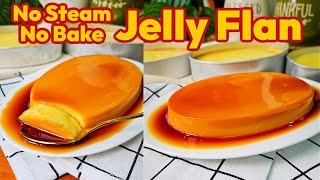 No Bake No Steam JELLY FLAN RECIPE [upl. by Atekihs]