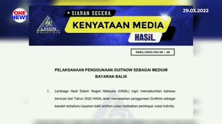 LHDN tawar penggunaan DuitNow kaedah terbaharu bayaran balik lebihan cukai individu [upl. by Yelah858]