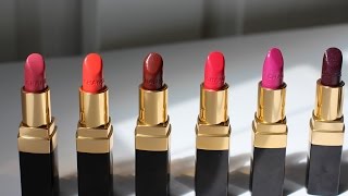 CHANEL ROUGE COCO Lipstick Review  Lip Swatches 2015 [upl. by Clemmy]