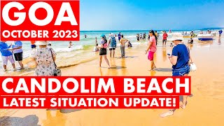 Goa  Candolim Beach  October  2023  Situation Update  Shacks Watersports Goa Vlog North Goa [upl. by Ailongam]