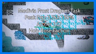 Medivia Frost Dragons Task  Holy Rose Faction Task Archer 150 33kk exph Server Eternum [upl. by Syah816]