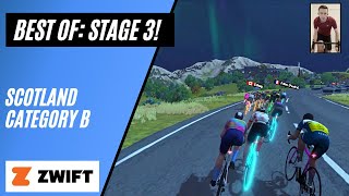 Zwift Best Of Stage 3 Rolling Highlands  Scotland  Category B [upl. by Eelydnarb]