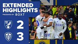 Extended highlights  Norwich City 23 Leeds United  EFL Championship [upl. by Asetal]