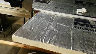 How to cut Foil Faced Rigid Insulation Panels R Max [upl. by Conlon418]