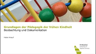 Beobachtung und Bildungsdokumentation in Kindertageseinrichtungen [upl. by Hollis]