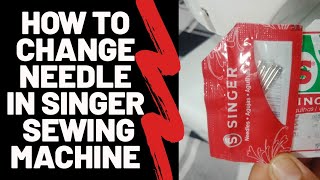 How to adjustsetCHANGE NEEDLEsui in Singer sewing machinemust watch part12UrduHindi [upl. by Tema]