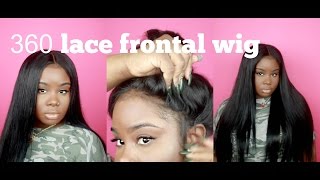 ♡ EASY 360 LACE FRONTAL WIG  Uamazinghair ALIEXPRESS [upl. by Noirad]