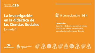 Jornada 1  439 La investigación en la didáctica de las Ciencias sociales [upl. by Kemme]