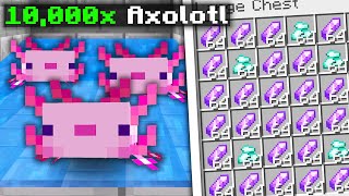 BEST AXOLOTL FARM IN MINECRAFT MAKES MILLIONS PER HOUR OP  Minecraft Skyblock PvPWars Origins [upl. by Eifos568]