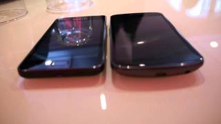 Google Galaxy Nexus vs Samsung Galaxy S II  hardware size and screen Full HD [upl. by Nissy]