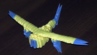 How to make a paper airplane aircraft plane 3D origami tutorial instruction [upl. by Eruza648]