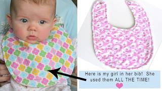 How to sew a simple baby bib by Gingercake [upl. by Jeraldine]