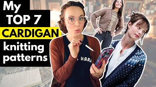 7 EVERYDAY CARDIGANS Knitting Pattern Rundown [upl. by Eugilegna]