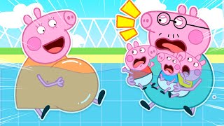 Awesome Mummy Pig Gives Birth to Many Babies in the Pool   Peppa Pig Funny Animation [upl. by Derfiniw]