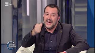 Matteo Salvini sullimmigrazione  Porta a porta 29112018 [upl. by Sirref]