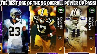 THE BEST PLAYERS TO USE THE 96 OVERALL POWER UP PASS ON  MADDEN 22 ULTIMATE TEAM [upl. by Llekcor41]