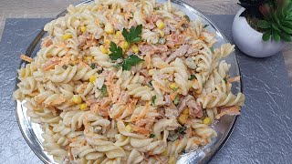 PASTA SALADE met TONIJN‼️ heerlijk recept en makkelijk👌👌 [upl. by Rebah804]